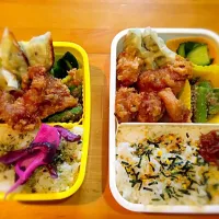 Snapdishの料理写真:高校生男子弁当と仕事弁当|kick-yさん