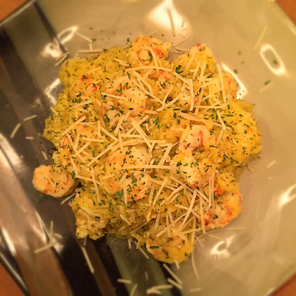 Spaghetti squash shrimp scampi|jen schaeferさん