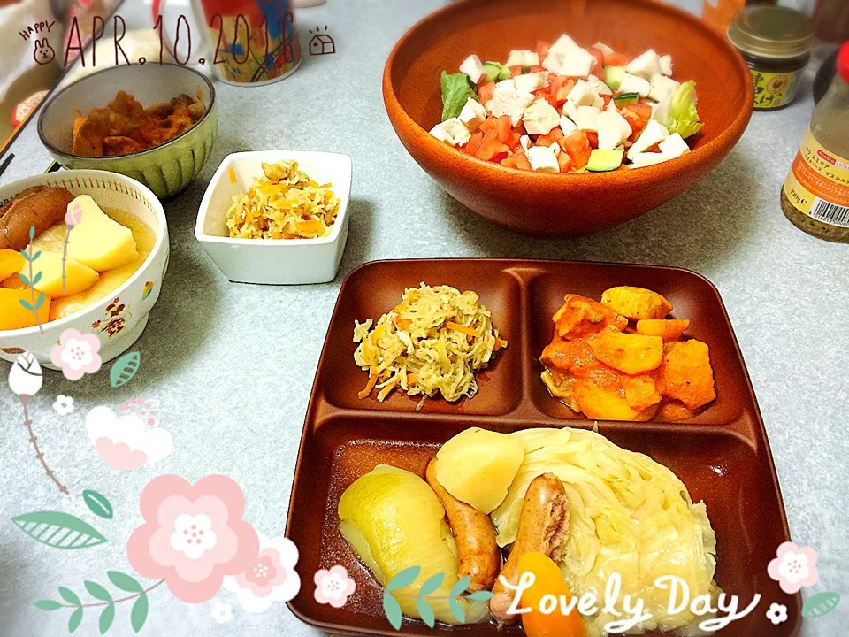 4/10の夕ご飯🍴|みきぴょん♪さん