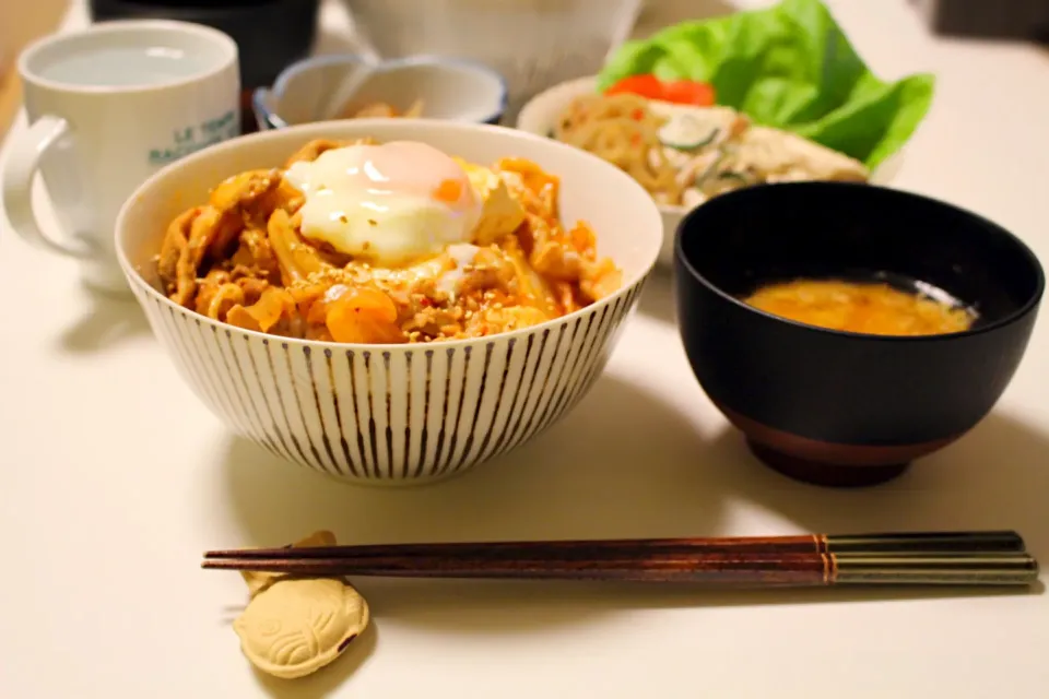 晩ごはん〜豚キムチ丼|かばちゃーんさん