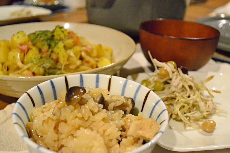 塩鶏で炊き込みご飯|ゆかこさん