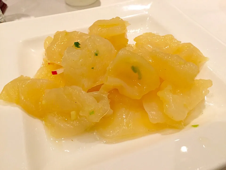 Sea blubber in spring onion sauce|Sky Blueさん