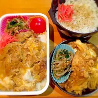 Snapdishの料理写真:高校生男子弁当と仕事弁当|kick-yさん