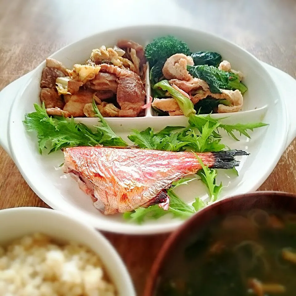 焼魚定食【金目鯛】|プチテンよすさん