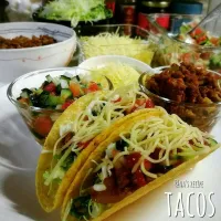 Snapdishの料理写真:昨夜はTacos night🙌
それぞれ好きな具をトッピングして
食べるのって楽しいっ🎵