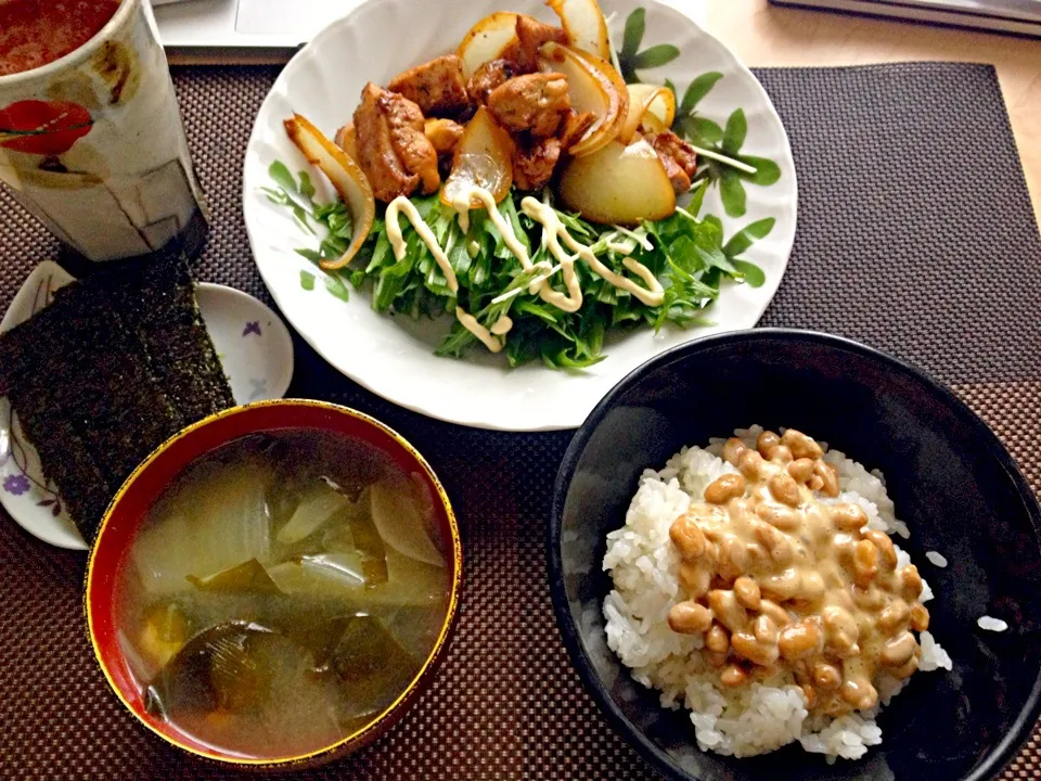 4月13日朝食兼昼食|ばぁさんさん