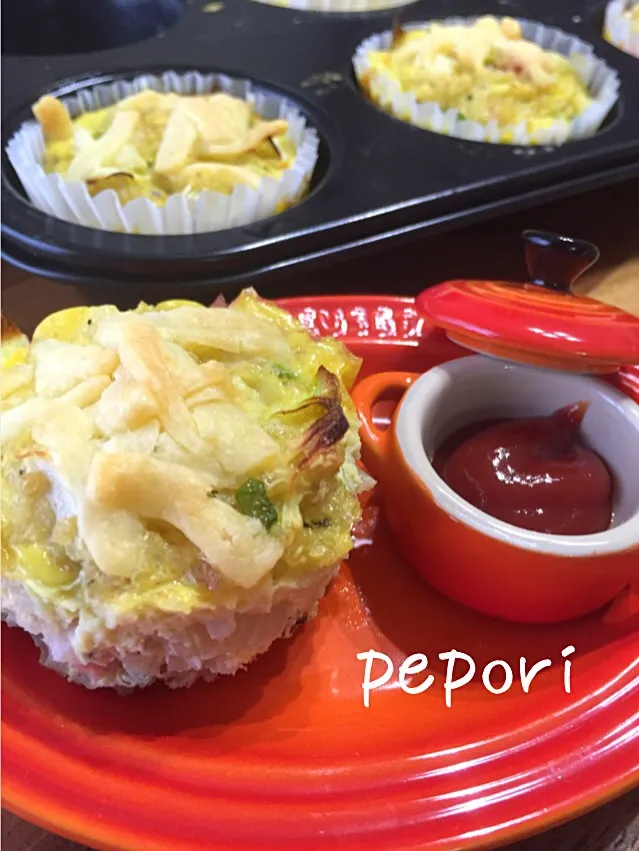 Snapdishの料理写真:key♪さんの料理 キヌアとお野菜のカップケーキ♪|ぺぽりさん