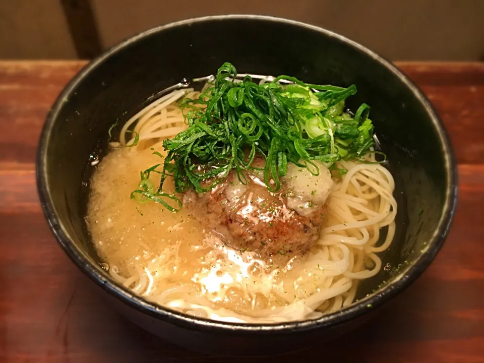 和風おろし椎茸バーグ温めん1|半田手延べそうめんの店 阿波や壱兆さん