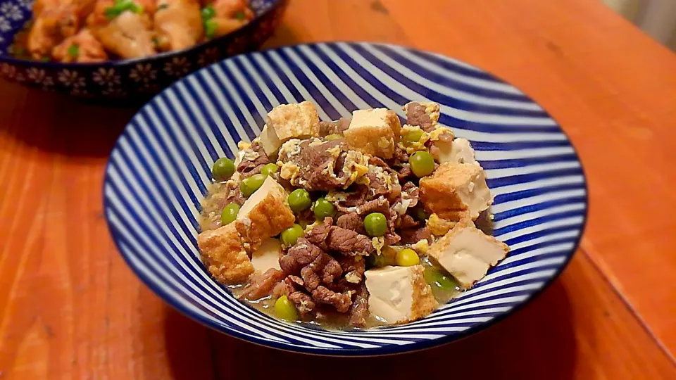 牛肉とえんどう豆の煮物|ちょいでぶさん