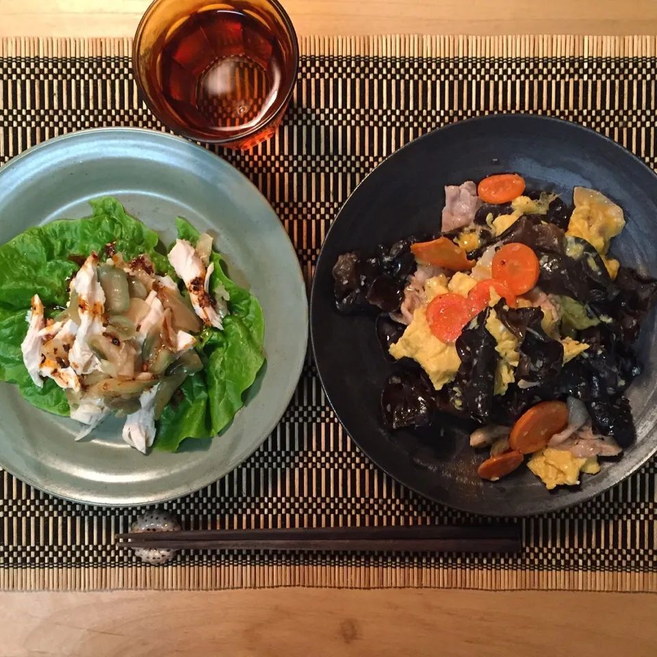 蒸し鶏とザーサイの和え物、ムースーロー|maruruさん