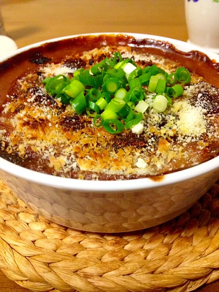 デミグラスソースで和風ミートドリア🍲|まいりさん