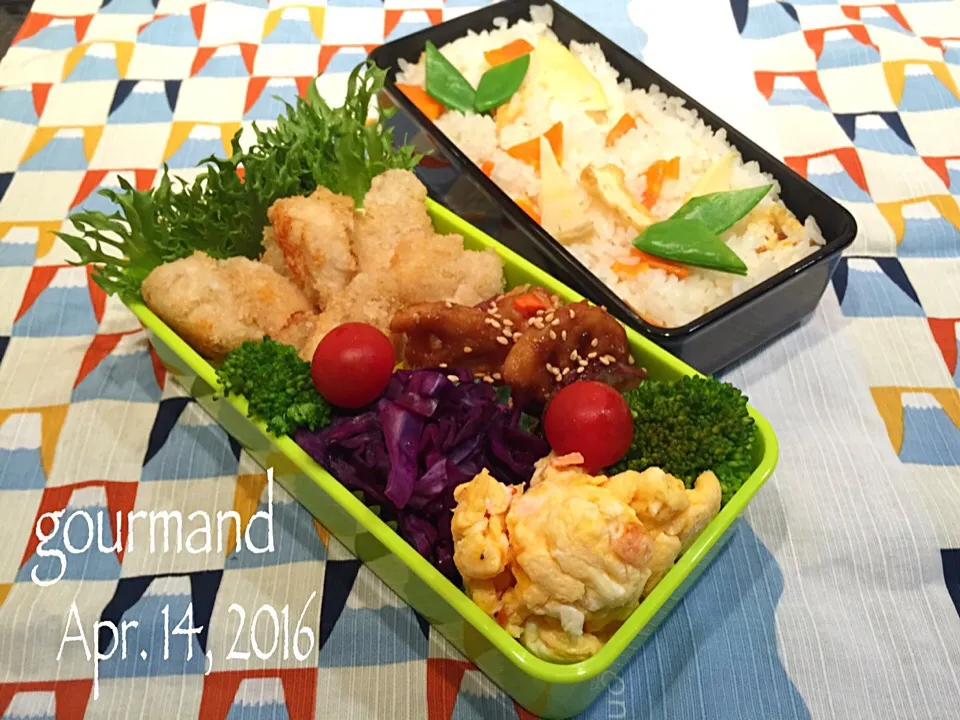 2016.4.14 息子お弁当♪|プーティさん