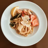 Spinach and Shrimp Linguine|angieさん