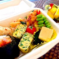 お弁当34❤︎鶏のハニーマスタード焼き弁当