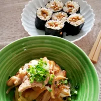 蒟蒻そうめん&玄米の納豆巻き|Kanaさん