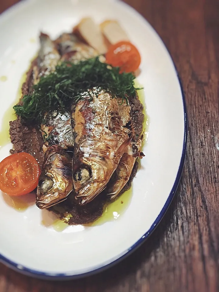 Grilled sardines with ume tapenade|rick chanさん