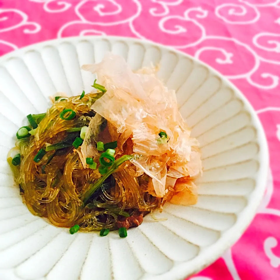 春雨の黒酢煮込。煮込料理の煮汁を再利用。美味しくならない訳がない。|きょーこさん