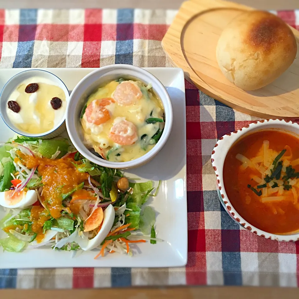 エビとほうれん草のグラタンランチ＊|じゅんこさん