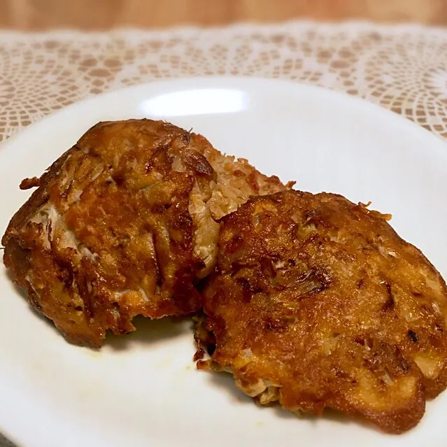 もやしと豚こまの照り焼きバーグ|くぅさん