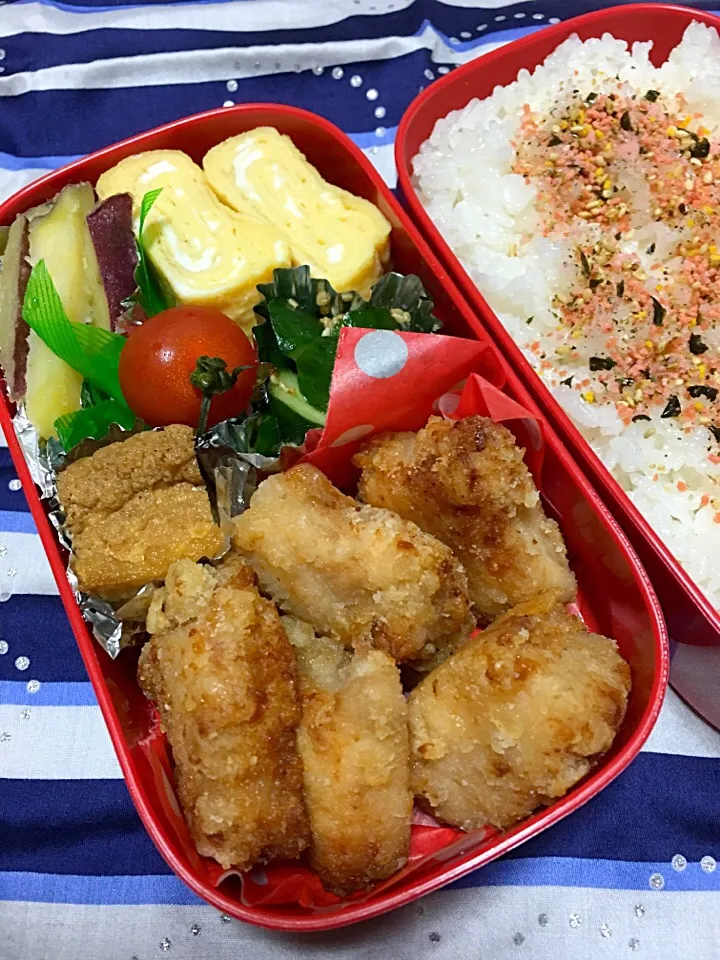 Snapdishの料理写真:🍒４月１７日  息子弁当|sesamiさん