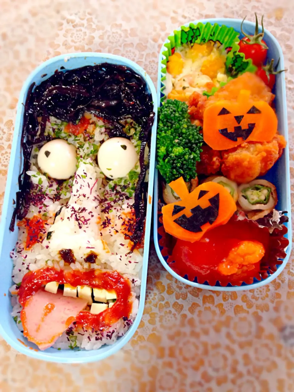 Snapdishの料理写真:ハロウィンゾンビ弁当♡|yonjiさん