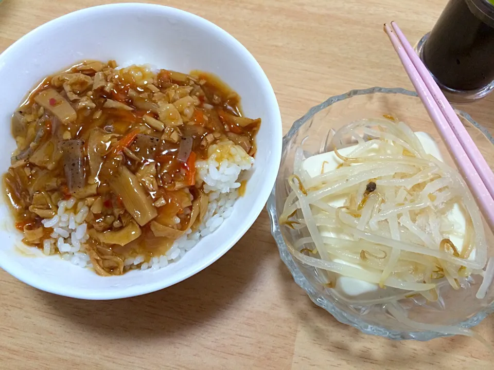 4/17(日)昼
スタミナ丼・豆腐|mochaさん