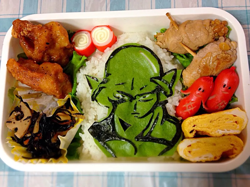 Snapdishの料理写真:ピッコロ大魔王弁当♡|yonjiさん