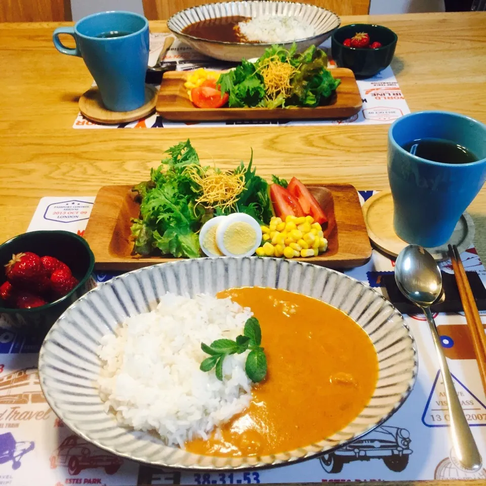 押し麦ご飯のレッドカレー(*^_^*)|Kaoさん