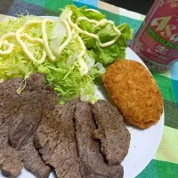 Snapdishの料理写真:ミスジのステーキ|leonさん