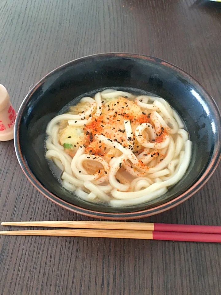 3月18日朝ごはん かき揚げうどん|やすこさん