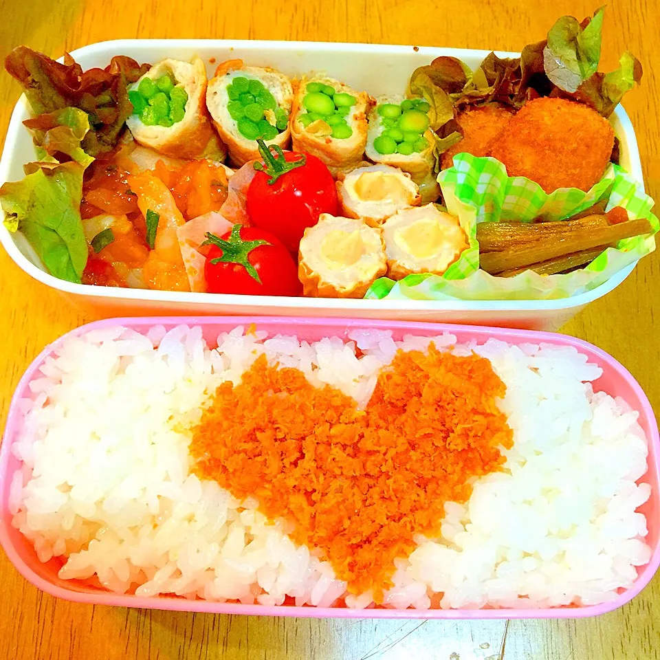 今日の娘のお弁当(*^^*)|りんりんさん