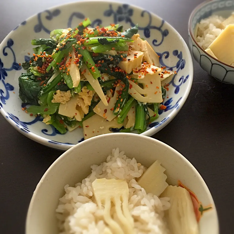 タケノコご飯にタケノコの炒め物ぉ|リュカさん