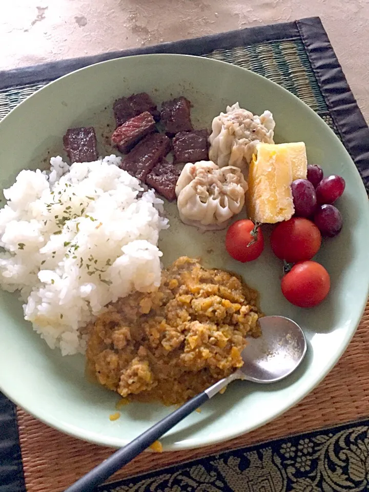 拓さんちのキーマカレーでワンプレートごはん　#金魚の肴　#家バル|青山金魚さん