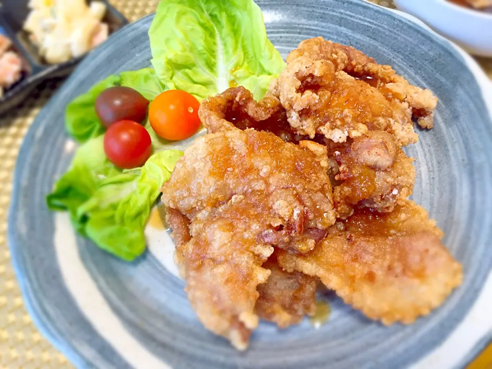 豚ロース薄切り肉の竜田揚げ|浅井 順さん