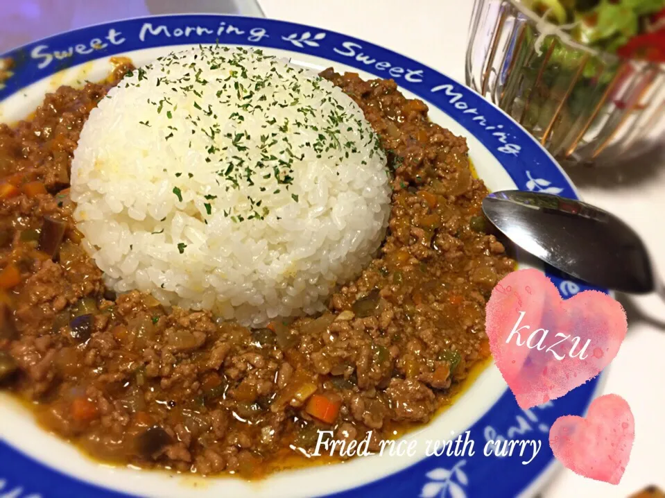 Snapdishの料理写真:我が家の大盛り❣️ドライカレ⤴︎⤴︎😁|kazu★さん