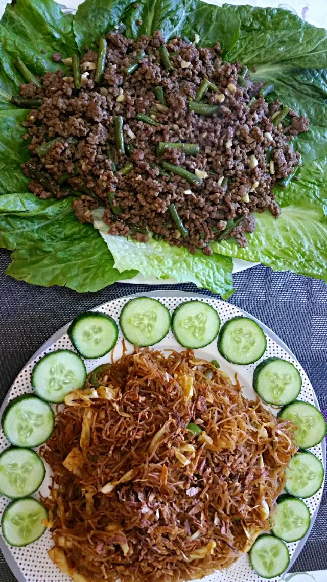 Miehoon and longbean with mince beef|Jihanさん