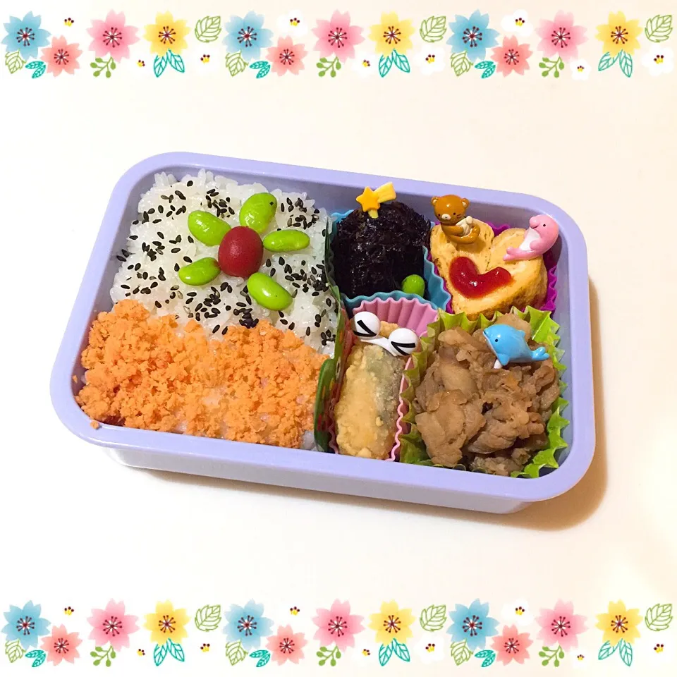 Snapdishの料理写真:4/19❤︎娘のお弁当❤︎|Makinsさん