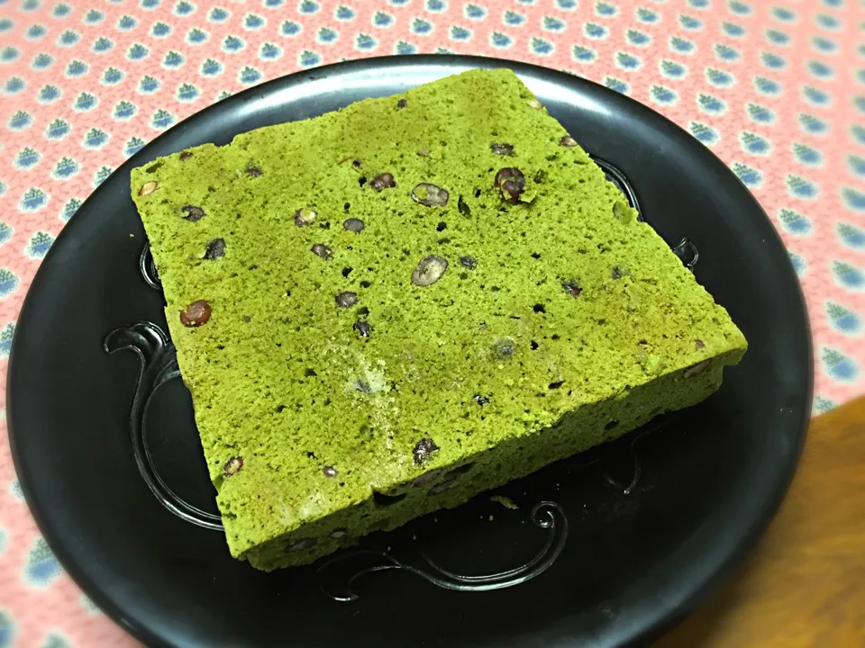 抹茶と甘納豆のケーキ|みきさん