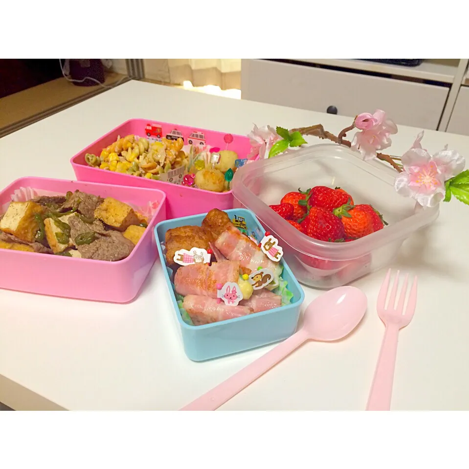 春のお花見弁当…🌸🍓💕|Kana Motojimaさん