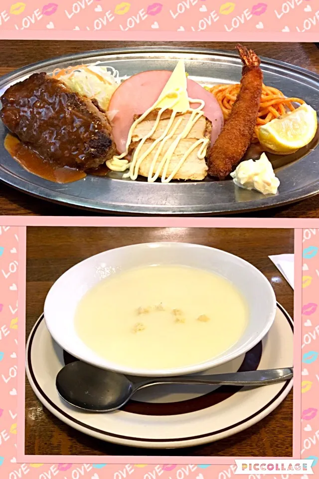 老舗で洋食ランチ
Bセット&ポタージュスープ(大)900円
安い❣️|muutさん