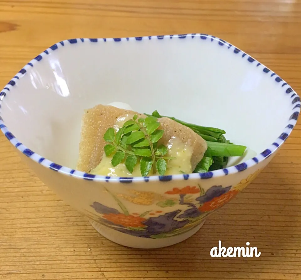 手作りこんにゃくとぬた〜自家製の白酢味噌と木の芽を添えて〜|akeminさん