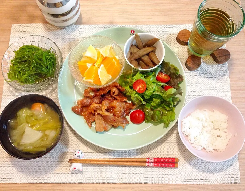 おいしいお醤油で生姜焼き🎵|きなみさん