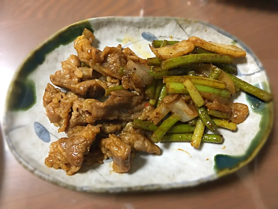 豚肉とニンニクの芽の炒め物|joさん