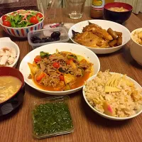 煮付け キムチ牛肉炒め ほか|かなさん