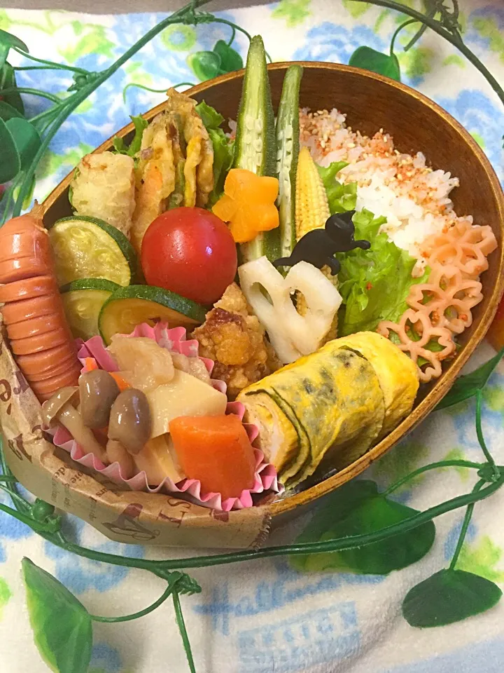 Snapdishの料理写真:まごわやさしい✾✿❀
サクラパスタ弁当✾✿❀|kiyomi sakuraiさん