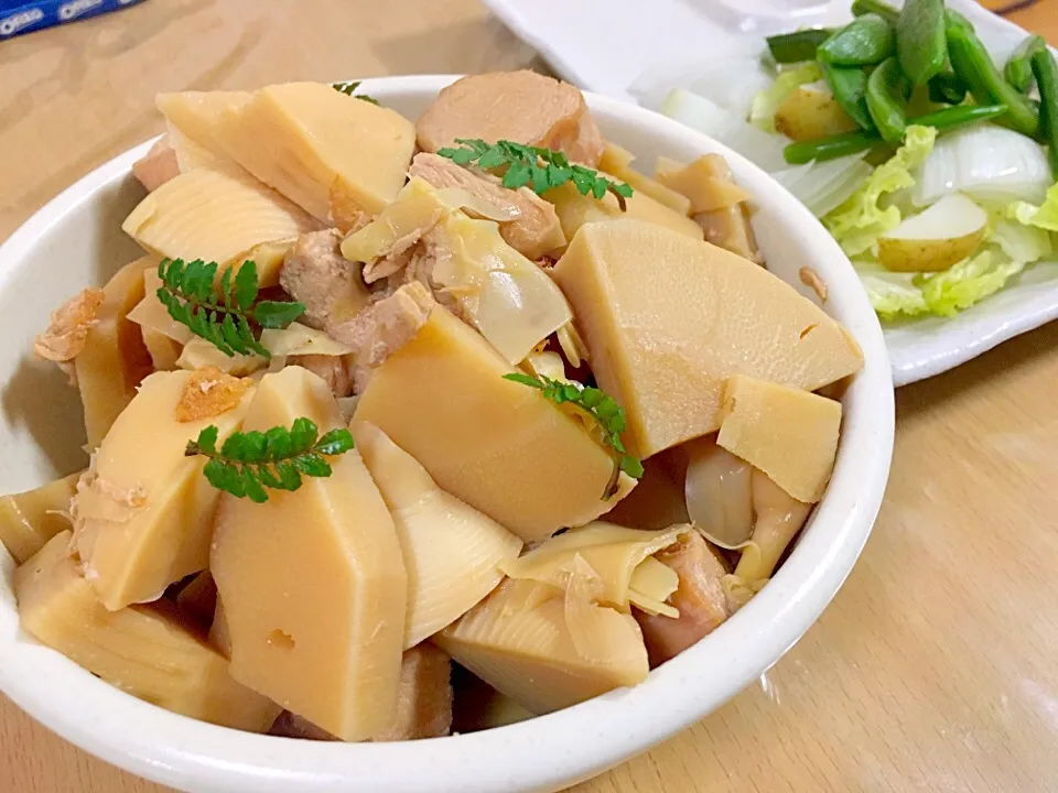 鶏肉と筍の煮物|かわちさん