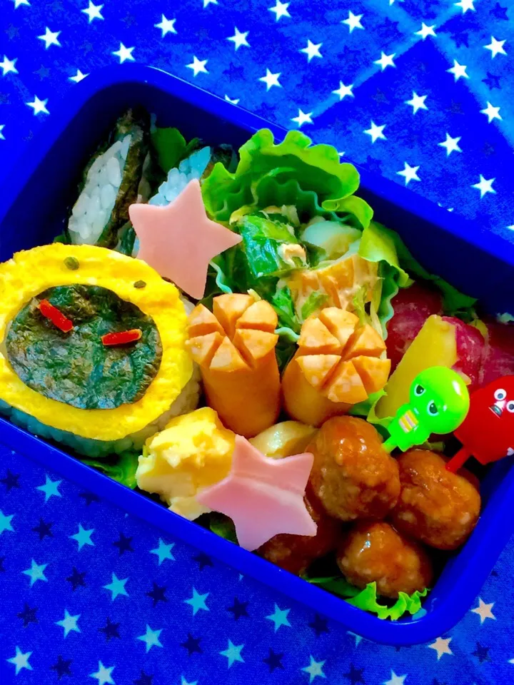 Snapdishの料理写真:年中 長男 幼稚園お弁当☆新年度1回目|ひかりさん