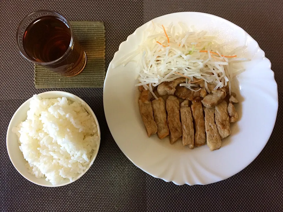 ポークソテーご飯|ばーさんさん