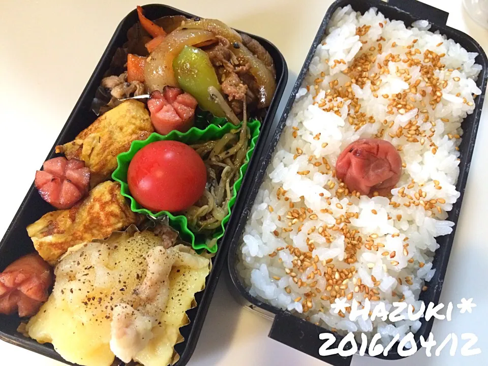 4月12日(火) 高校生息子&旦那弁当|Hazukiさん