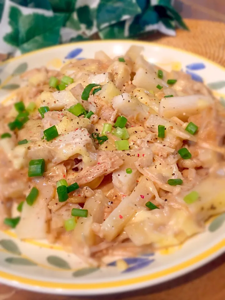 Snapdishの料理写真:あゆ♡の料理 長芋とえのきのチーズ焼き♪|あゆさん